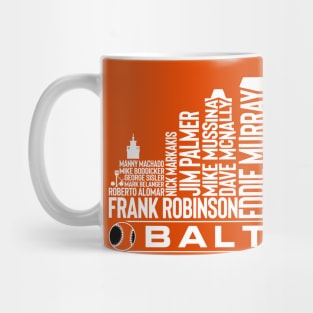 Baltimore Baseball Team All Time Legends, Baltimore City Skyline Mug